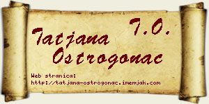 Tatjana Ostrogonac vizit kartica